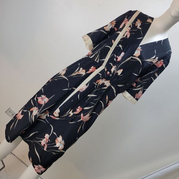 Vintage Iris Floral Faux Wrap Front Midi Dress - Picture 11 of 14